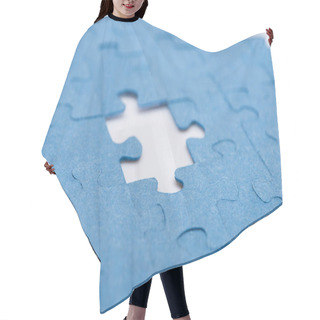 Personality  Place For Missing Puzzles, Business Concept Hair Cutting Cape