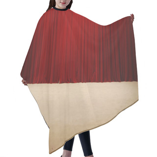 Personality  Red Draped Theater Stage Curtains Hair Cutting Cape