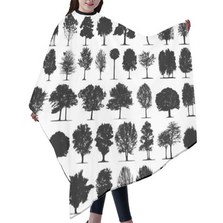 Personality  Black Tree Silhouettes Hair Cutting Cape
