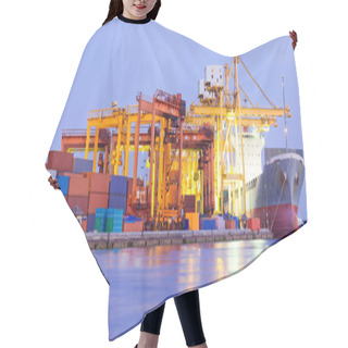 Personality  Port Terminal Panorama Industry Hair Cutting Cape