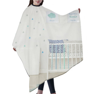 Personality  White Room With Baby Cot Hair Cutting Cape