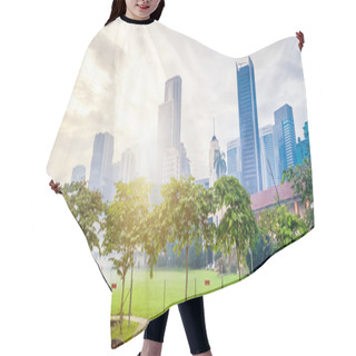 Personality  Modern Buildings And Park Hair Cutting Cape
