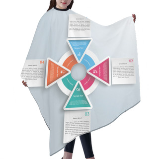 Personality  Big Circle Colored Infographic Hair Cutting Cape