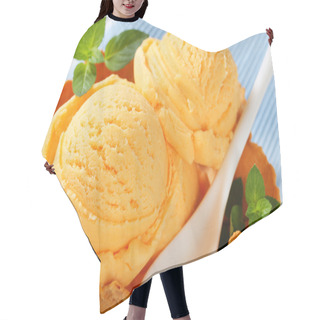 Personality  Orange Sherbet In A Waffle Basket Hair Cutting Cape