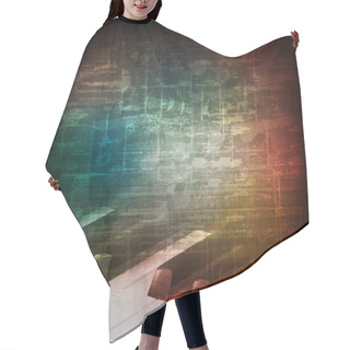 Personality  Abstract Grunge Background With Piano Keys Hair Cutting Cape