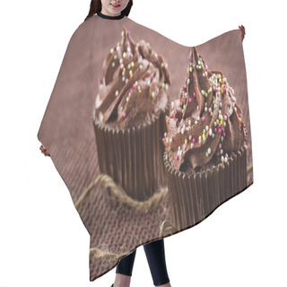 Personality  Homemade Chocolate Cupcakes Hair Cutting Cape
