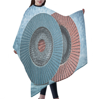 Personality  Abrasive Flap Discs On Metalic Background Hair Cutting Cape