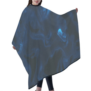Personality  Suminagashi Marble Texture Hand Painted With Blue  Hair Cutting Cape