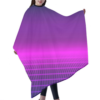 Personality  Retro 1980s Synthwave Glowing Neon Lights Plane Hair Cutting Cape