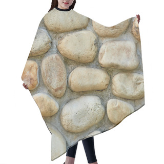 Personality  Close-up View Of Grey Stone Wall Textured Background   Hair Cutting Cape