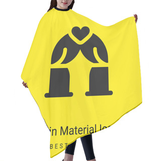 Personality  Arch Minimal Bright Yellow Material Icon Hair Cutting Cape