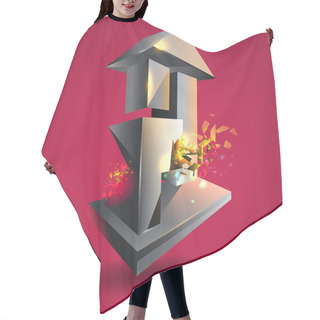 Personality  Vector Illustration Of Abstract Building. Hair Cutting Cape