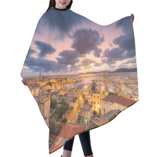 Personality  Sunset Over City Of Alghero On West Coast Of Sardinia Hair Cutting Cape