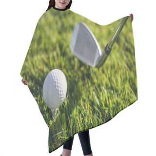 Personality  Golf Club And Ball Hair Cutting Cape