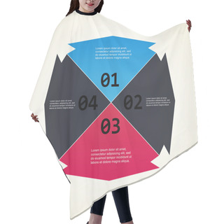Personality  Numbering Colors Background, Vector Design Hair Cutting Cape