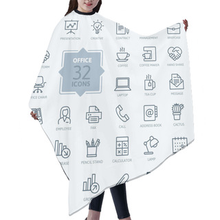 Personality  Outline Web Icon Set - Office. Hair Cutting Cape