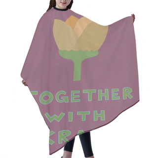Personality  Illustration Of Flower Near Together With Ukraine Lettering On Purple Hair Cutting Cape