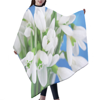 Personality  Beautiful Snowdrops On Bright Background Hair Cutting Cape