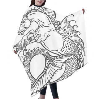 Personality  Hippocampus Black And White Hair Cutting Cape