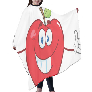 Personality  Apple Character Giving A Thumbs Up Hair Cutting Cape