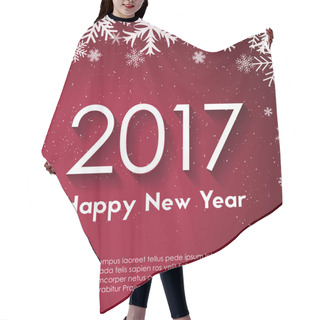 Personality  Happy New Year 2017 Inscription Hair Cutting Cape