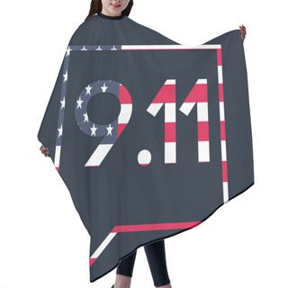 Personality  Patriot Day Banner Hair Cutting Cape