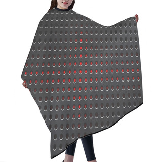 Personality  Vector Metal Surface Dotted Perforated Carbon With Red Dot Backg Hair Cutting Cape