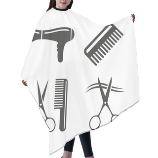Personality  Hairdresser Icons. Scissors Cut Hair Hair Cutting Cape