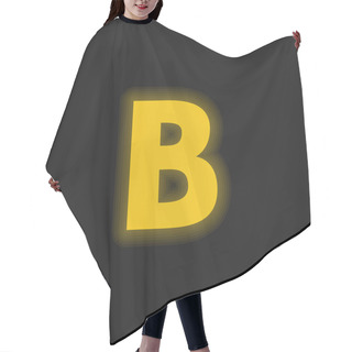 Personality  Bold Yellow Glowing Neon Icon Hair Cutting Cape