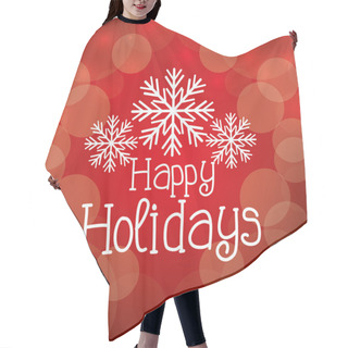 Personality  Happy Holidays Christmas Design Hair Cutting Cape