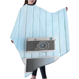 Personality  Camera Evolution Concept  Hair Cutting Cape
