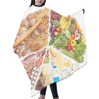 Personality  Food Pyramid Pie Chart Hair Cutting Cape