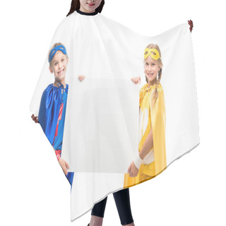 Personality  Superheroes Holding Blank Board Hair Cutting Cape