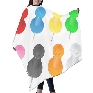 Personality  Vector Push Pins Hair Cutting Cape