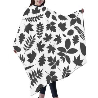 Personality  Collection Of Leaf Silhouettes Hair Cutting Cape