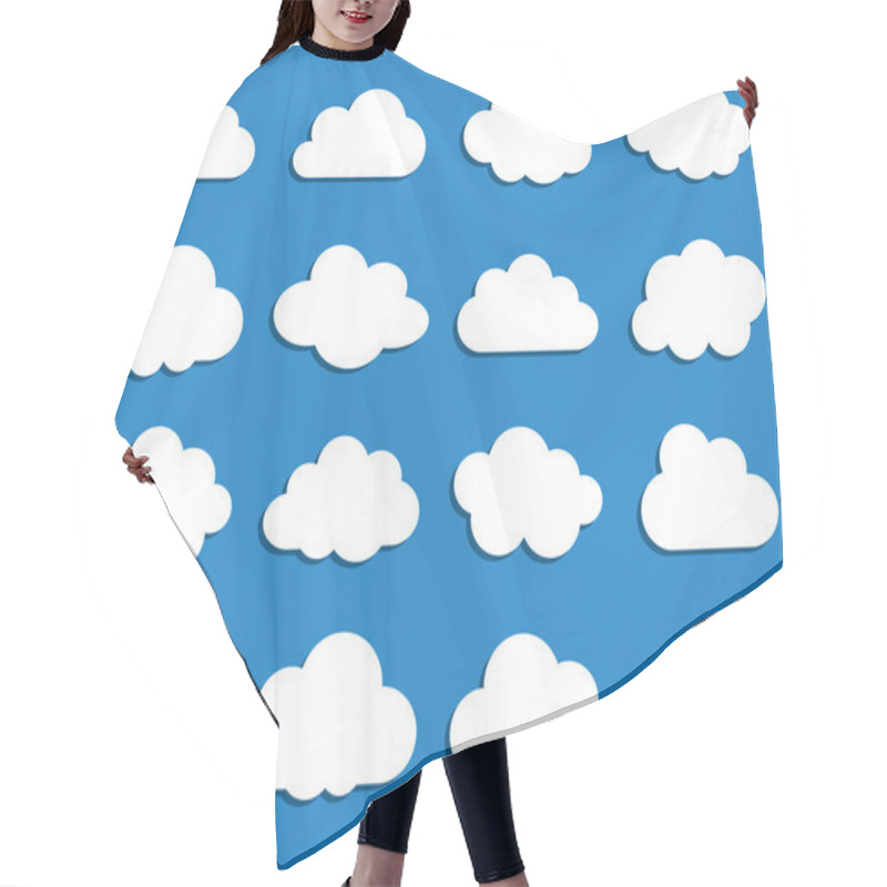 Personality  Collection of vector clouds hair cutting cape