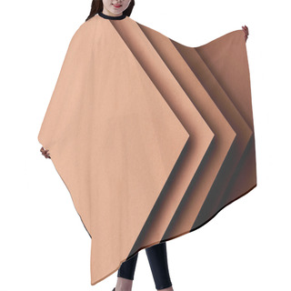 Personality  Paper Sheets In Brown Tones Background Hair Cutting Cape