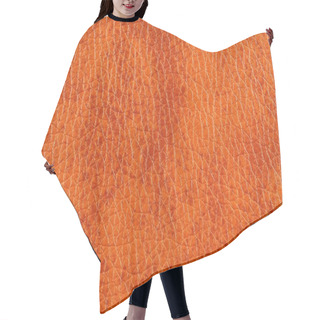 Personality  Dark Orange Patterned Leather Texture Hair Cutting Cape