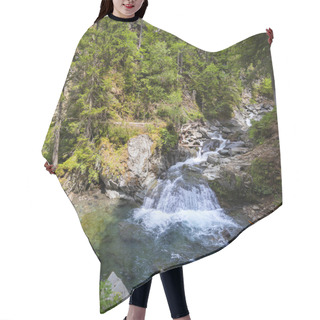Personality  Waterfalls In Les Gorges De La Diosaz, French Alps Hair Cutting Cape