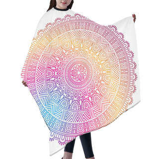 Personality  Round Gradient Mandala On White Isolated Background Hair Cutting Cape