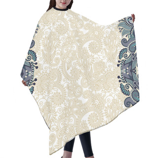 Personality  Unusual Floral Ornamental Template With Place For Your Text Hair Cutting Cape