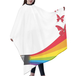 Personality  Rainbow Hair Cutting Cape