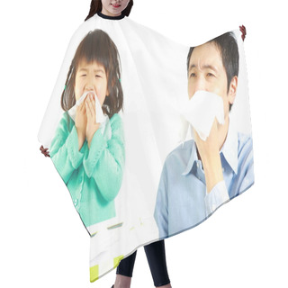 Personality  Sneezing Father And Daughter Hair Cutting Cape