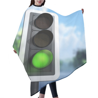 Personality  Green Traffic Light Hair Cutting Cape