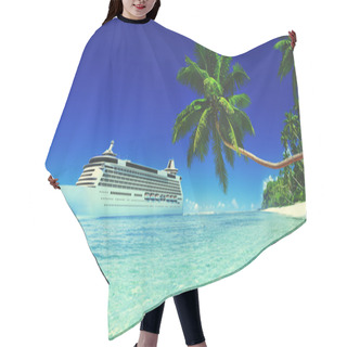 Personality  Cruise Ship In The Ocean Hair Cutting Cape