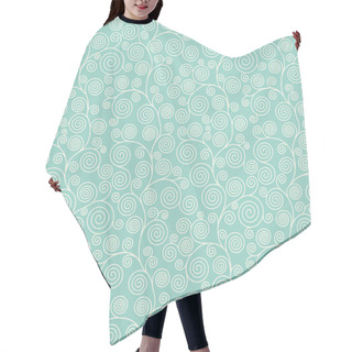 Personality  Seamless Pattern With Curvy Spirals Hair Cutting Cape