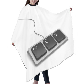 Personality  Copy Paste Keyboard (plagiarist Tool) Hair Cutting Cape