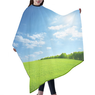 Personality  Field Of Green Grass Hair Cutting Cape