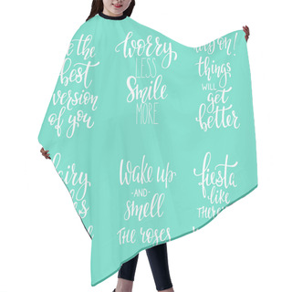 Personality  Family Positive Quotes Set Hair Cutting Cape