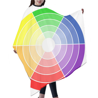 Personality  Color Wheel 6-colors Hair Cutting Cape